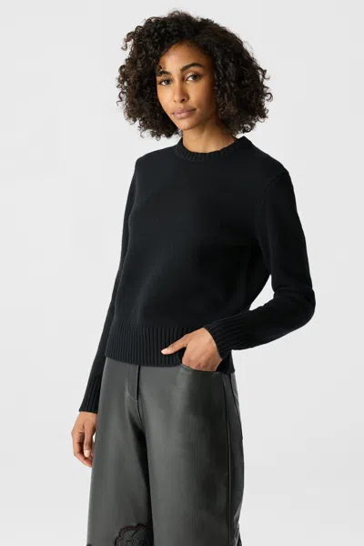 Toccin Jenny Classic Crewneck Sweater In Black