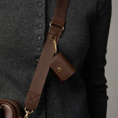 Bandolier Avery Airpods Clip-on Pouch - Espresso/gold