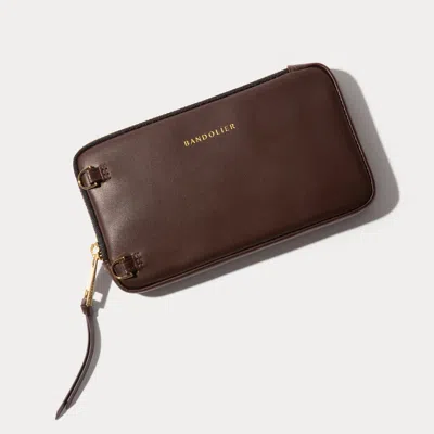 Bandolier Expanded Zip Pouch - Espresso/gold