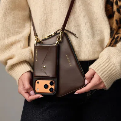 Bandolier Expanded Zip Pouch - Espresso/gold