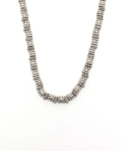 Saint Laurent Metals Beads Necklace In Silver