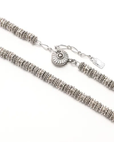 Saint Laurent Metals Beads Necklace In Silver