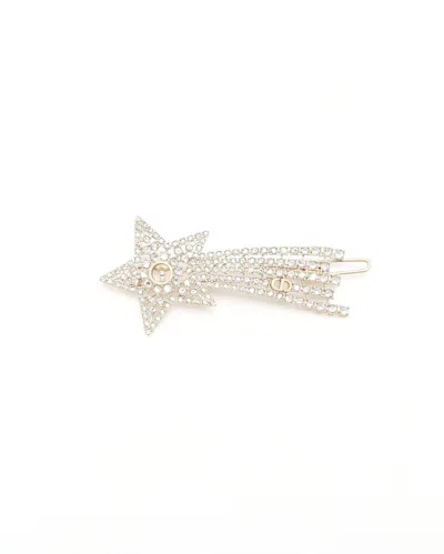Dior Christian  Shooting Star Hair Clip In Gold