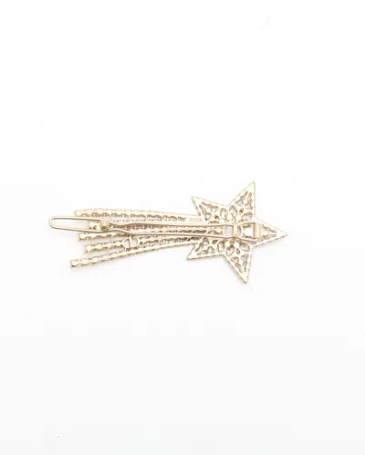 Dior Christian  Shooting Star Hair Clip In Gold