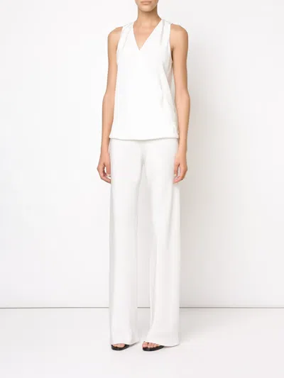 Peter Cohen シルク フレアパンツ In White