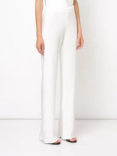 Peter Cohen シルク フレアパンツ In White