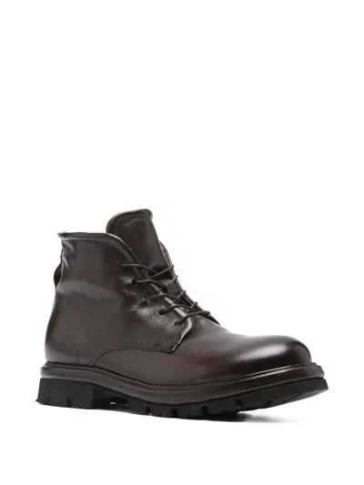 As98 Lace-up Leather Boots In Brown