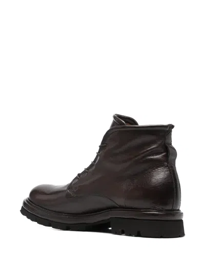 As98 Lace-up Leather Boots In Brown
