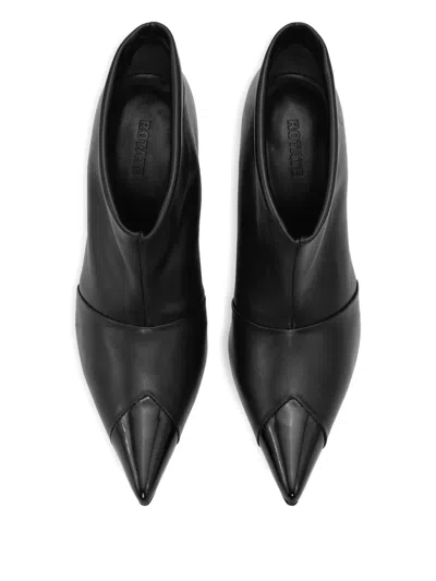 Rotate Birger Christensen ポインテッドトゥ レザーブーツ In Black