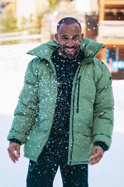 Oosc Puffer Jacket In Brown