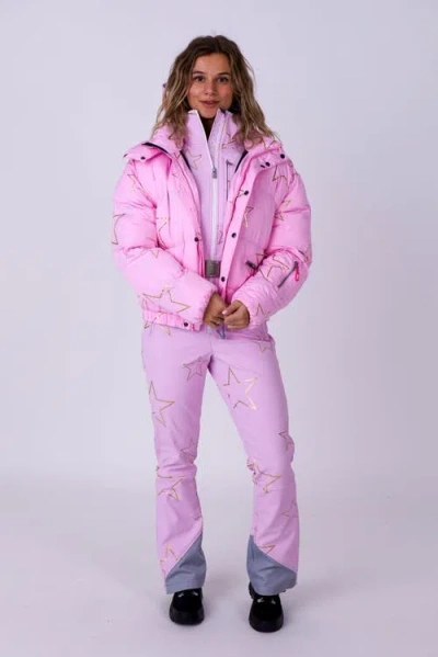 Oosc Chic Puffer Jacket In Pink