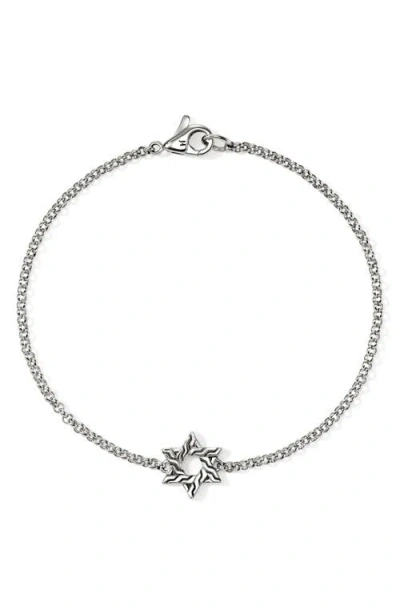 John Hardy Sterling Silver Jh Essential Star Of David Bracelet In Metallic