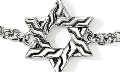 John Hardy Sterling Silver Jh Essential Star Of David Bracelet In Metallic
