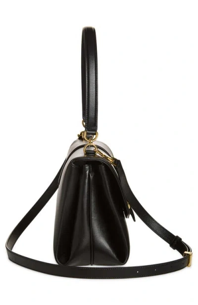 Ferragamo Medium Leather Top Handle Bag In Black