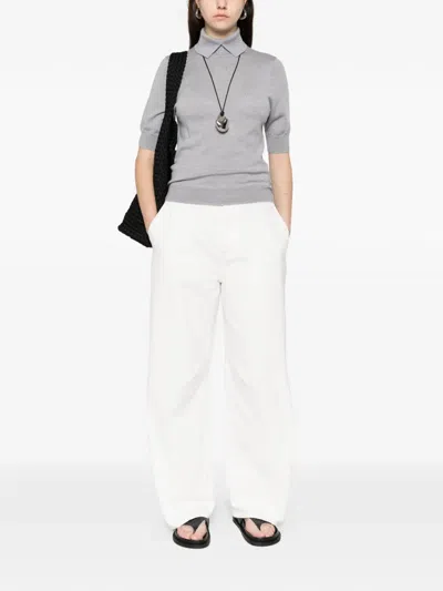 Herskind Collared Knit T-shirt In Gray