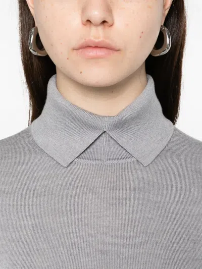 Herskind Collared Knit T-shirt In Gray
