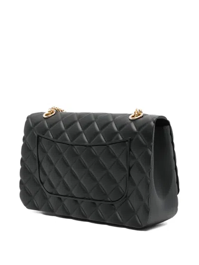 Marc Ellis Quilt-embossing Chain-strap Satchel Bag In Black