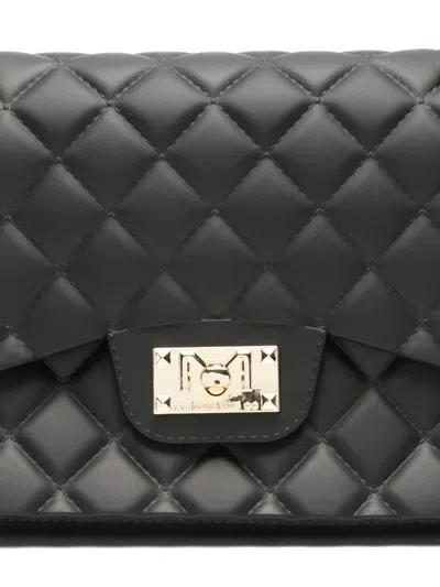 Marc Ellis Quilt-embossing Chain-strap Satchel Bag In Black