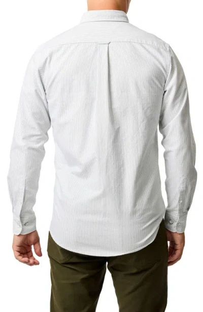 Rodd & Gunn South Island Stripe Button-up Shirt In White