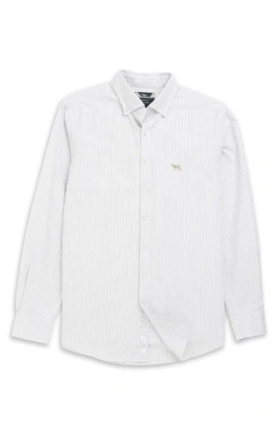 Rodd & Gunn South Island Stripe Button-up Shirt In White
