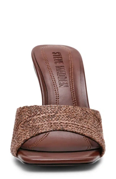 Steve Madden Sia Statement Heel Slide Sandal In Brown