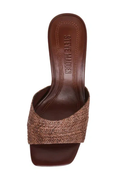 Steve Madden Sia Statement Heel Slide Sandal In Brown