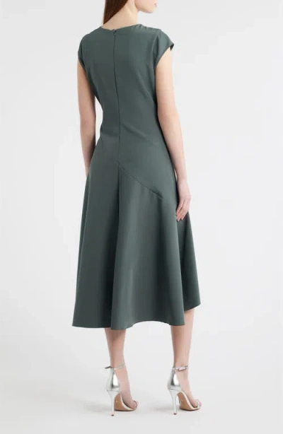 Chelsea28 Cap Sleeve High Low Midi Dress In Green