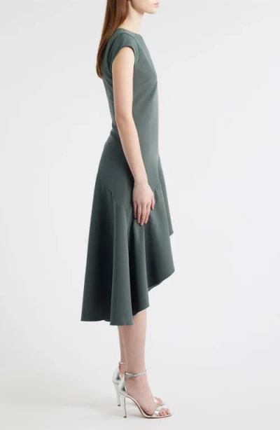 Chelsea28 Cap Sleeve High Low Midi Dress In Green