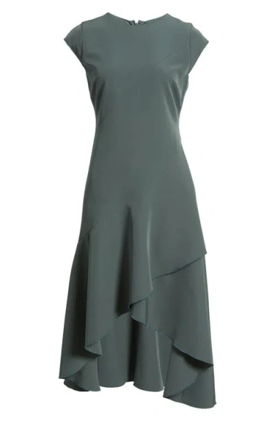 Chelsea28 Cap Sleeve High Low Midi Dress In Green