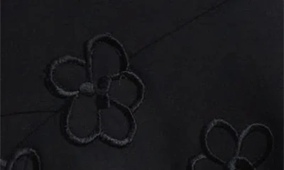 Oscar De La Renta Lace Waist Detail Sleeveless Cocktail Dress In Black