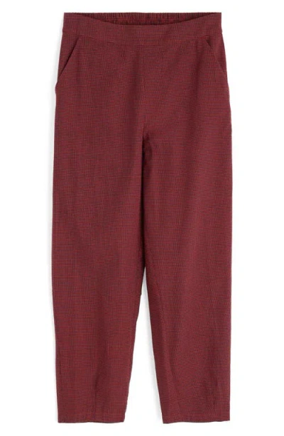 Seasalt Cornwall Vow Cave Organic Cotton Crop Tapered Pants In Burgundy