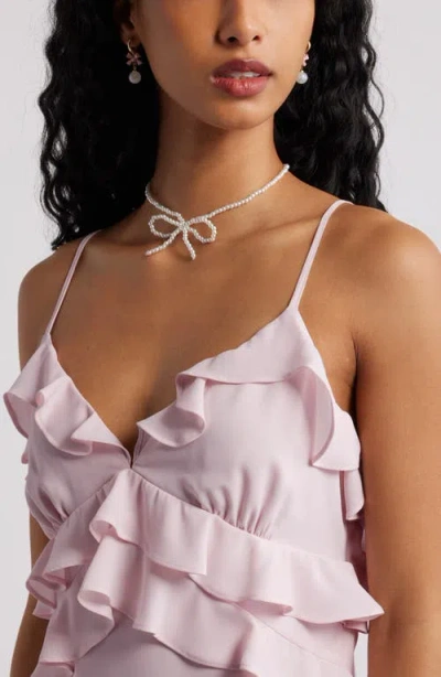 Bp. Ruffle Chiffon Cocktail Minidress In Pink