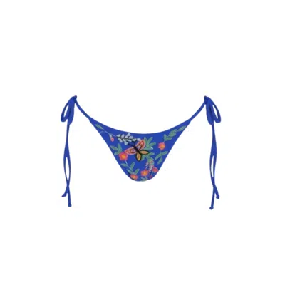 Oceanus Swimwear Women's Los Angeles Low Coverage Bikini Bottom - Blue In Blue