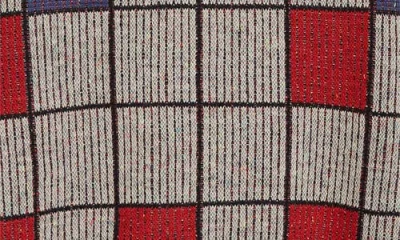 Beams Block Pattern Wool Blend Sweater Vest In Multi