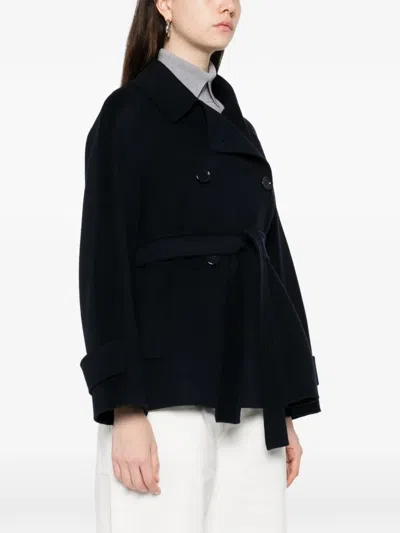 Max Mara Louise Double-breasted Coat In Black