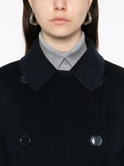 Max Mara Louise Double-breasted Coat In Black
