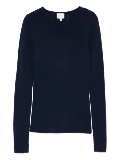 Herskind Knit Long-sleeved T-shirt In Blue