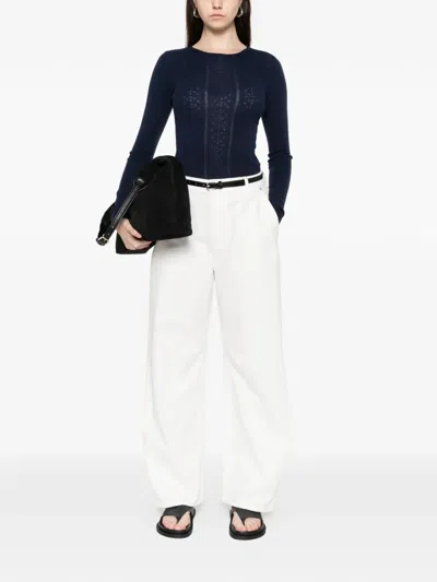 Herskind Knit Long-sleeved T-shirt In Blue