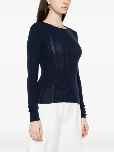 Herskind Knit Long-sleeved T-shirt In Blue