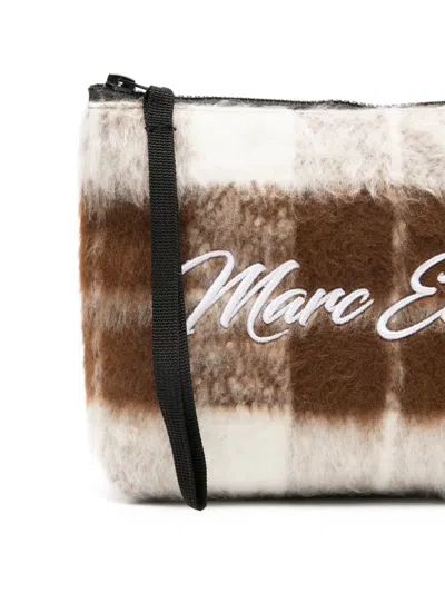 Marc Ellis Buby Check Clutch Bag In White
