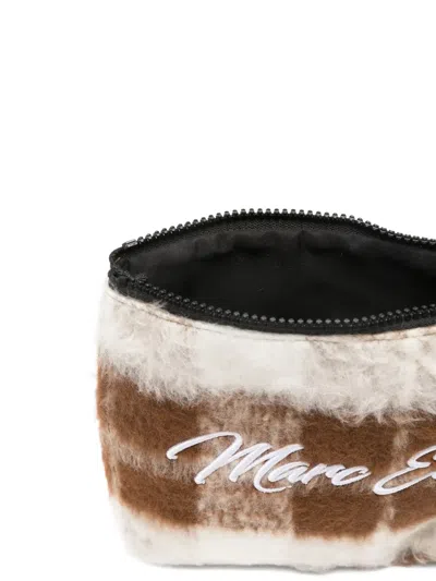 Marc Ellis Buby Check Clutch Bag In White