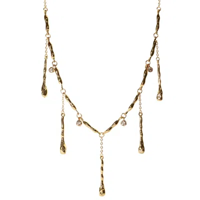 Studio Baloge Women's Gold Molten Drop Necklace In Gold