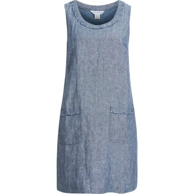 Tommy Bahama Two Palms Patch Pocket Linen Shift In Blue