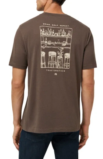 Travismathew Tasting Room Cotton Graphic T-shirt In Brown