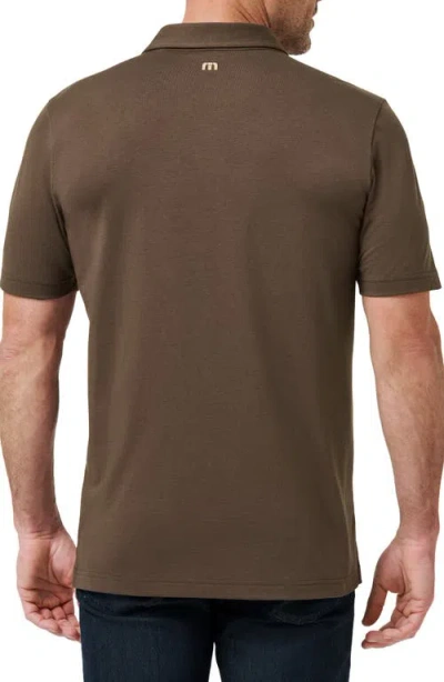 Travismathew Orchard Walk Floral Stripe Polo In Brown