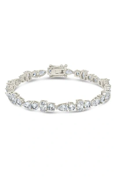 Sterling Forever Cubic Zirconia Bracelet In Silver