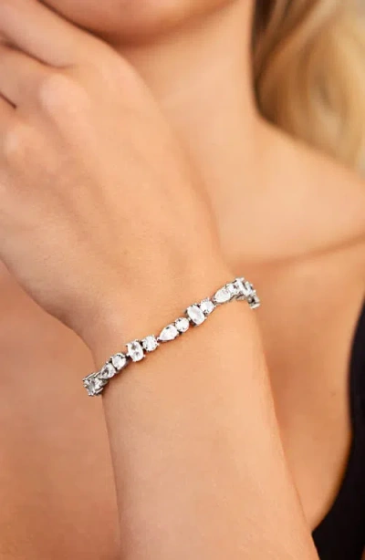Sterling Forever Cubic Zirconia Bracelet In Silver