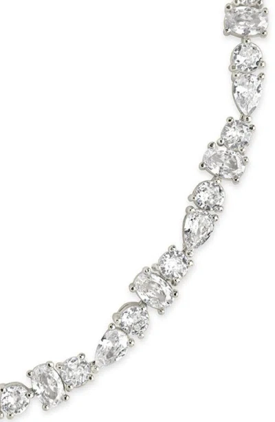 Sterling Forever Cubic Zirconia Bracelet In Silver
