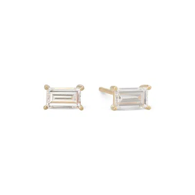 Dolcetto Designs Women's Lab Grown Diamond Baguette Studs - 0.30ctw Recycled 9k Gold In Gold