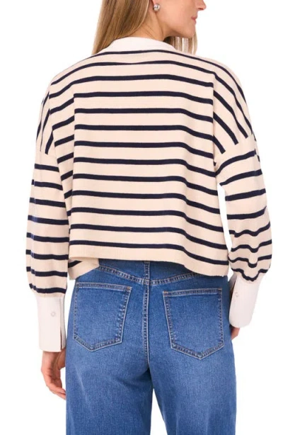1.state Striped Button Front Sweater In Multi